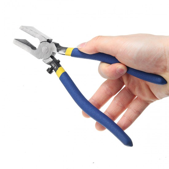 Stained Glass Tool Kit Running Pliers Breaking Grozing Pliers Grip Cutter Non-slip Handle
