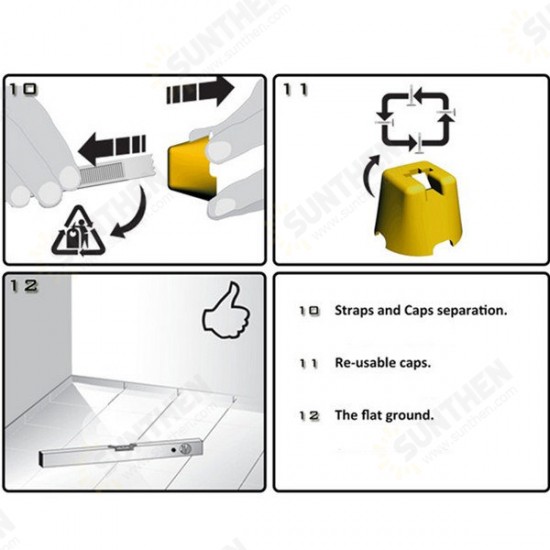 Tile Leveling System Construction Tools Caps/Straps/Plier