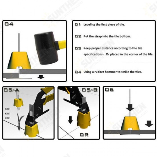 Tile Leveling System Construction Tools Caps/Straps/Plier