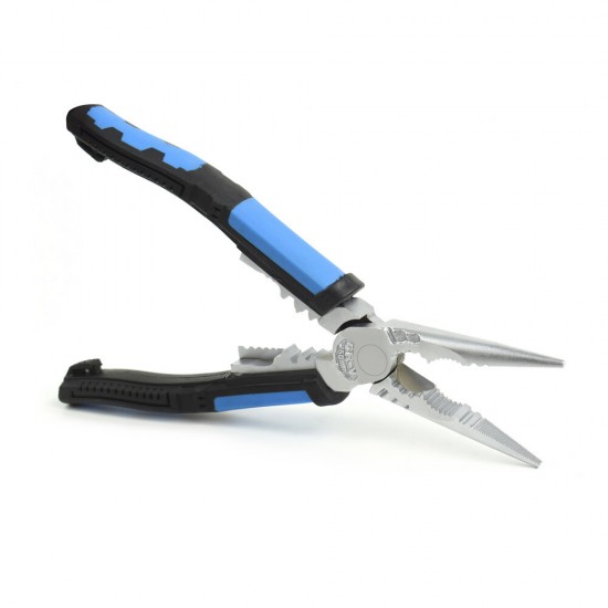 Toolour 8inch Multitool Long Nose Pliers Wire Stripper Side Cutters Pliers Crimping Tool Wire Cutter End Cutting DIY Hand Tool