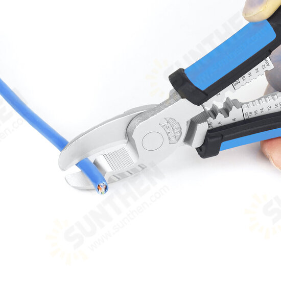 Toolour 8inch Multitool Long Nose Pliers Wire Stripper Side Cutters Pliers Crimping Tool Wire Cutter End Cutting DIY Hand Tool