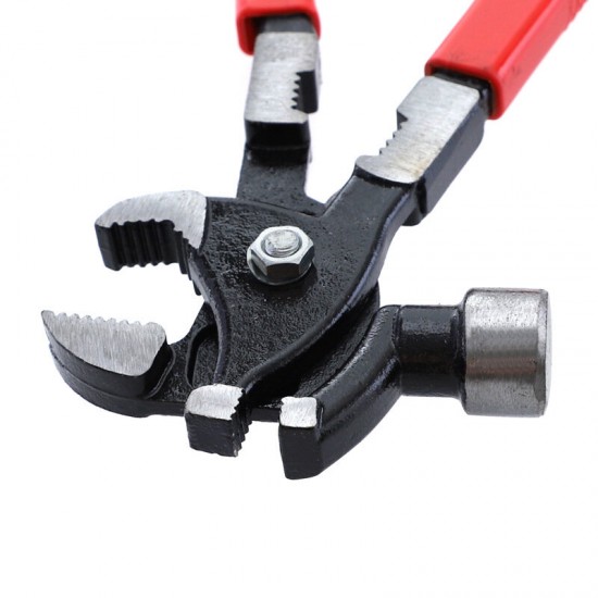 Universal Hammer Pliers Pipe Wrench Spanner Iron Knock Manual Nail Pull Assist Nail Thread Trimming Multifunctional
