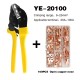 YE-20100 +100PCS Set Crimping Pliers Tools Wire Lug U Type Terminal Crimper Plier Set Cable Clamp Tool