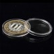 100PCS 27mm Coin Storage Box Round Cases Applied Clear Portable Round Holder Box