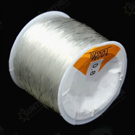 100m Crystal Line String Thread Stretch Elastic Beading Cord Dichotomanthes 0.8mm