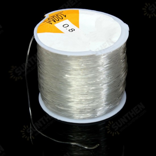 100m Crystal Line String Thread Stretch Elastic Beading Cord Dichotomanthes 0.8mm