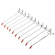 10Pcs Stainless Steel Wall Display Hooks for Coat Shop Slatwall Panel 10 * 150MM