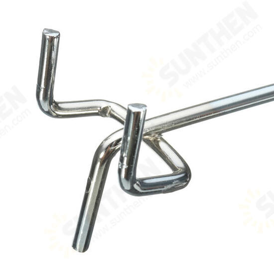 10Pcs Stainless Steel Wall Display Hooks for Coat Shop Slatwall Panel 10 * 150MM