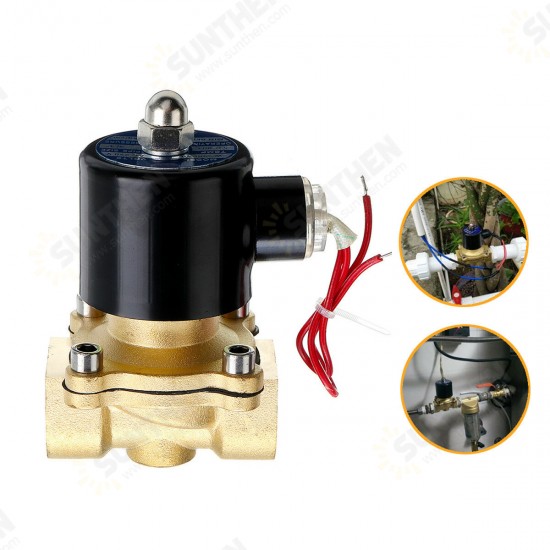 1/2 3/4 1 Inch 12V Electric Solenoid Valve Pneumatic Valve for Water Air Gas Brass Valve Air Valves