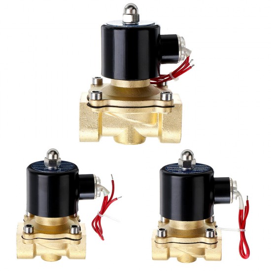 1/2 3/4 1 Inch 12V Electric Solenoid Valve Pneumatic Valve for Water Air Gas Brass Valve Air Valves