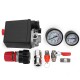 120 PSI Air Compressor Pressure Switch Control Valve Manifold Regulator Gauges With Quick Connector