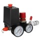 120 PSI Air Compressor Pressure Switch Control Valve Manifold Regulator Gauges With Quick Connector