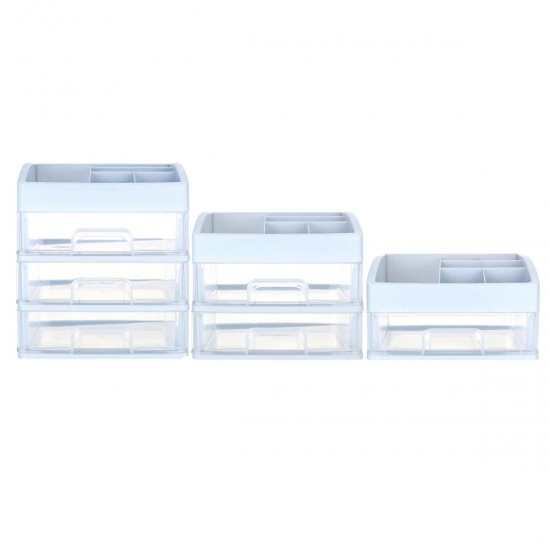 1/2/3 Layers Plastic Desktop Organizer Drawer Makeup Holder Box Make Sundry Storage Box Container