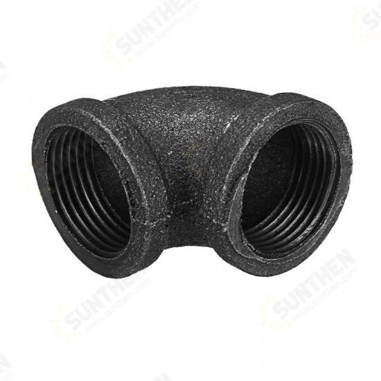 1/2inch 3/4inch 1inch Elbow 90 Degree Pipes Fittings Malleable Iron Black Female Connector