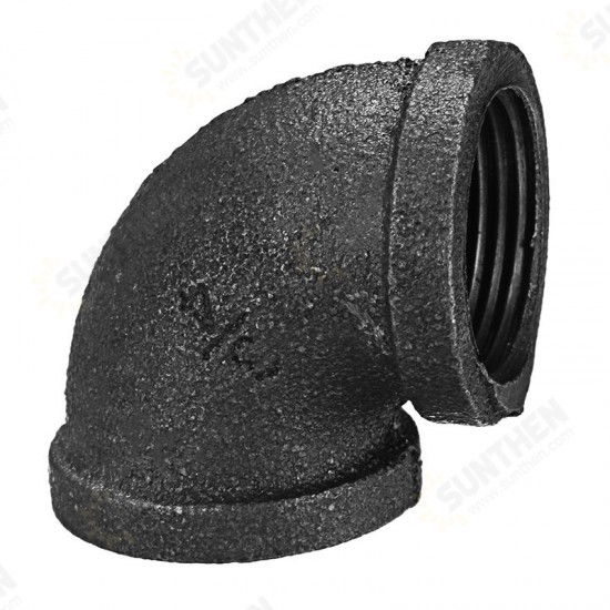 1/2inch 3/4inch 1inch Elbow 90 Degree Pipes Fittings Malleable Iron Black Female Connector