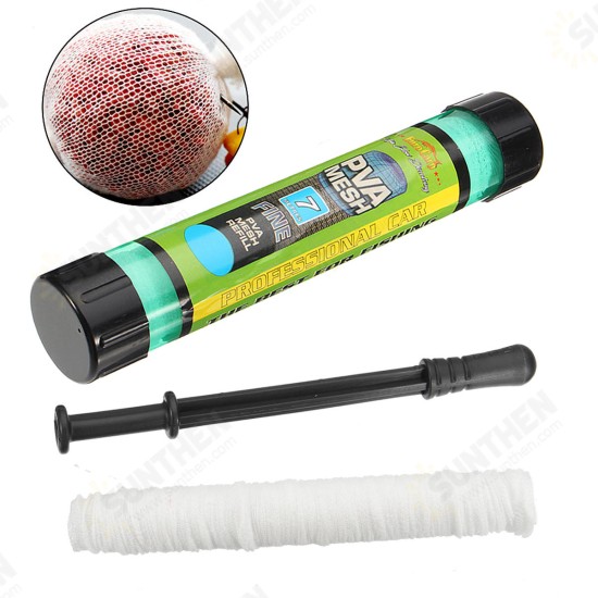 15/25/37mm Width PVA Wide Wire Mesh Coarse Fishing Baits Bag Stocking Plunger Stick Tube 7m Length