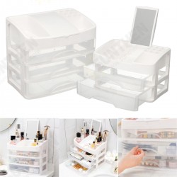 2/3 Layers Clear Drawers Makeup Case Cosmetic Organizer Storage Jewelry Box Holder 2/3 Layers Clear Drawers Makeup Case Cosmetic Organizer Storage Jewelry Box Holder