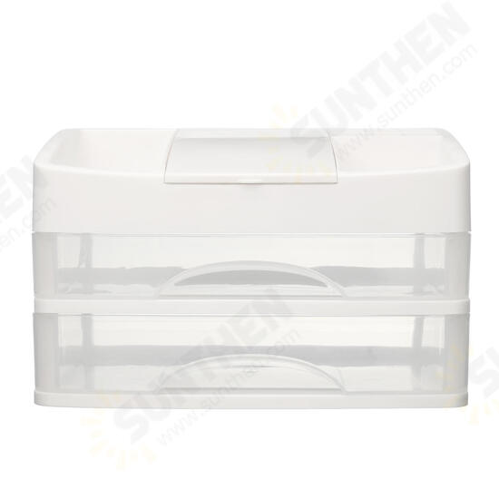 2/3 Layers Clear Drawers Makeup Case Cosmetic Organizer Storage Jewelry Box Holder