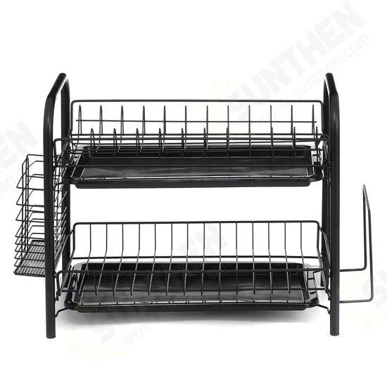 2/3 Tier Stainless Steel Dish Rack Drainer Cutlery Kitchen Storage Holder