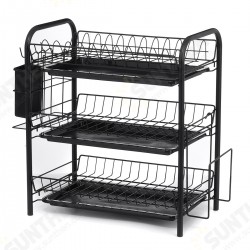 2/3 Tier Stainless Steel Dish Rack Drainer Cutlery Kitchen Storage Holder 2/3 Tier Stainless Steel Dish Rack Drainer Cutlery Kitchen Storage Holder