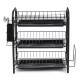 2/3 Tier Stainless Steel Dish Rack Drainer Cutlery Kitchen Storage Holder