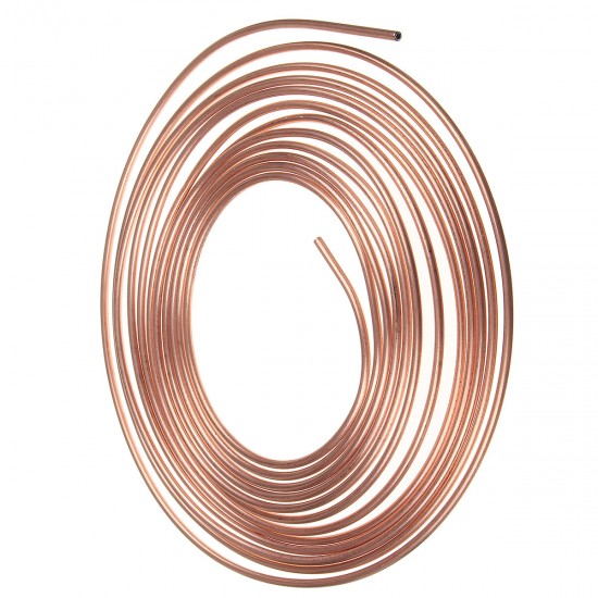 25ft Copper Brake Line Pipe Hose Kit 10 Male & 10 Female Nuts Joiner Joint 3/16 Union
