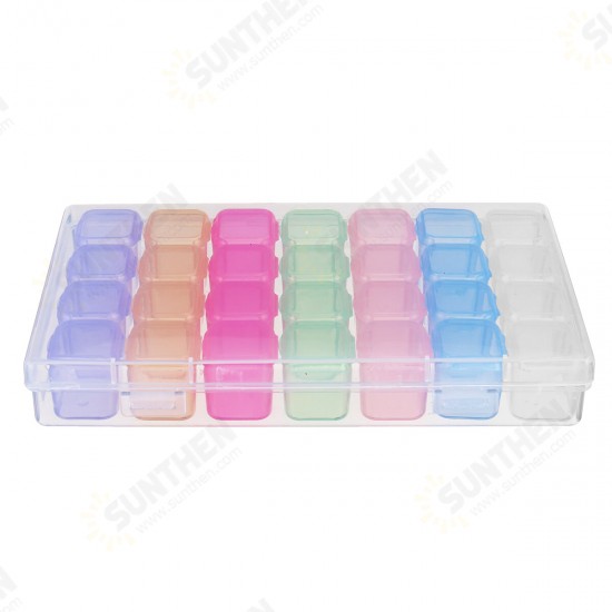 28 Slots Cosmetic Organizer Clear Acrylic Makeup Holder Case Box Jewelry Storage Box