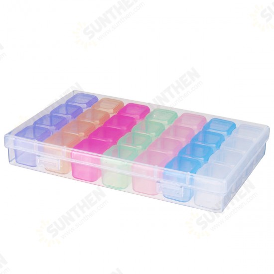 28 Slots Cosmetic Organizer Clear Acrylic Makeup Holder Case Box Jewelry Storage Box