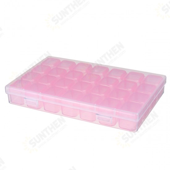 28 Slots Cosmetic Organizer Clear Acrylic Makeup Holder Case Box Jewelry Storage Box