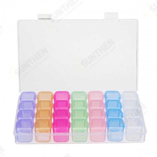 28 Slots Cosmetic Organizer Clear Acrylic Makeup Holder Case Box Jewelry Storage Box