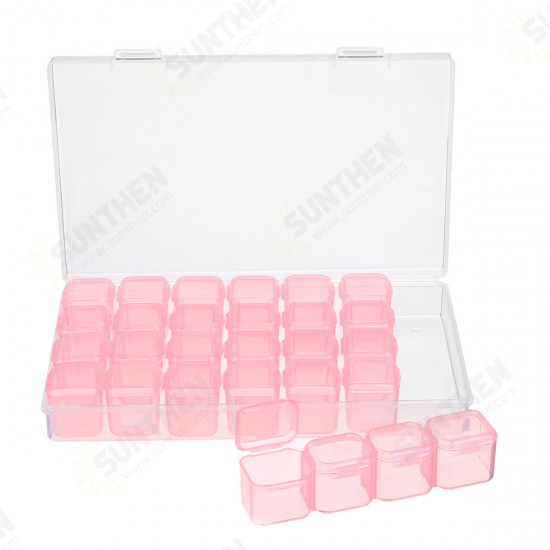 28 Slots Cosmetic Organizer Clear Acrylic Makeup Holder Case Box Jewelry Storage Box