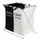 3 Grids Foldable Clothes Storage Hamper Baskets Organizer Laundry Bag