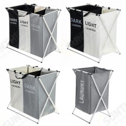 3 Grids Foldable Clothes Storage Hamper Baskets Organizer Laundry Bag 3 Grids Foldable Clothes Storage Hamper Baskets Organizer Laundry Bag