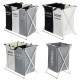 3 Grids Foldable Clothes Storage Hamper Baskets Organizer Laundry Bag