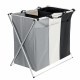 3 Grids Foldable Clothes Storage Hamper Baskets Organizer Laundry Bag