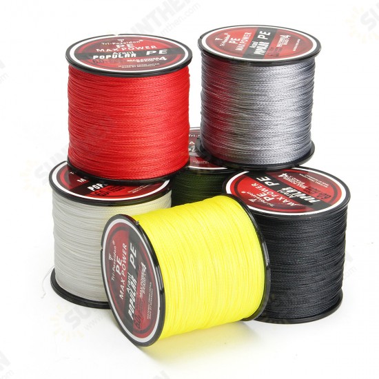 300M Super Strong 4 Strands PE Spectra Braided Wire Fish Rope Sea Fishing Lines 8-60LB