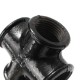 3/4 Inch Black Iron Pipe Threaded Cross Fitting Plumbing Malleable Cross Pipes Fittings