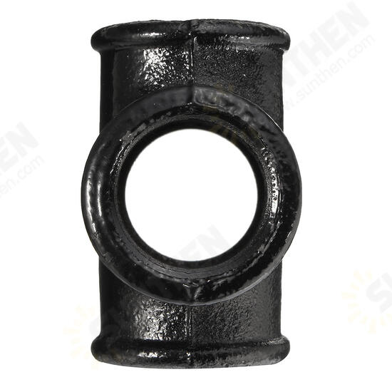 3/4 Inch Black Iron Pipe Threaded Cross Fitting Plumbing Malleable Cross Pipes Fittings