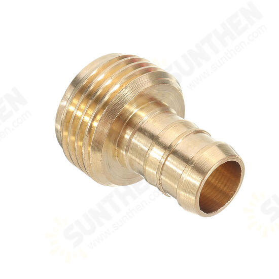 3/4inch NPT Brass Male Female Connector Garden Hose Repair Quick Connect Water Pipe Fittings Car Wash Adapter w/ Adjustable Ear Hose Clamp Clip