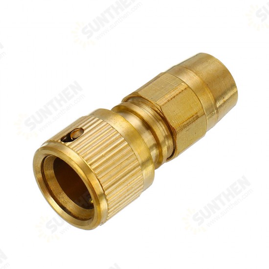 3/8inch Brass Hose Connector Copper Garden Telescopic Pipe Fittings Washing Water Quick Connector Car Wash Clean Tools Quick Connect Adapter