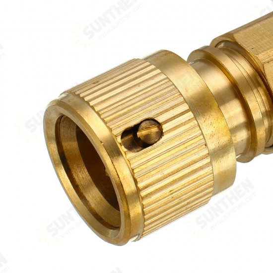 3/8inch Brass Hose Connector Copper Garden Telescopic Pipe Fittings Washing Water Quick Connector Car Wash Clean Tools Quick Connect Adapter