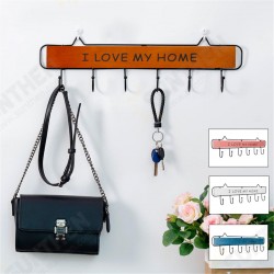 6 Hook Wall Mounted Coat Rack Hat Cloth Hanging Hanger Robe Holder Rail 6 Hook Wall Mounted Coat Rack Hat Cloth Hanging Hanger Robe Holder Rail