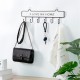 6 Hook Wall Mounted Coat Rack Hat Cloth Hanging Hanger Robe Holder Rail