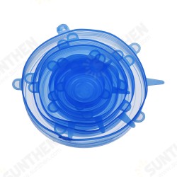 6Pcs/set Silicone Stretch Suction Pot Lids Kitchen Cover Pan Bowl Stopper Cap 6Pcs/set Silicone Stretch Suction Pot Lids Kitchen Cover Pan Bowl Stopper Cap