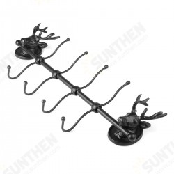 Antique Animal Head Deer Stag Hook Wall Mount Hanger Cast Iron Rack Holder Home Decor Antique Animal Head Deer Stag Hook Wall Mount Hanger Cast Iron Rack Holder Home Decor