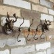 Antique Animal Head Deer Stag Hook Wall Mount Hanger Cast Iron Rack Holder Home Decor
