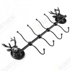 Antique Animal Head Deer Stag Hook Wall Mount Hanger Cast Iron Rack Holder Home Decor Antique Animal Head Deer Stag Hook Wall Mount Hanger Cast Iron Rack Holder Home Decor