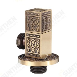 Antique Brass Triangle Valve Bathroom Accessory G1/2 Brass Angle Stop Valves Filling Valves Square Type Antique Brass Triangle Valve Bathroom Accessory G1/2 Brass Angle Stop Valves Filling Valves Square Type