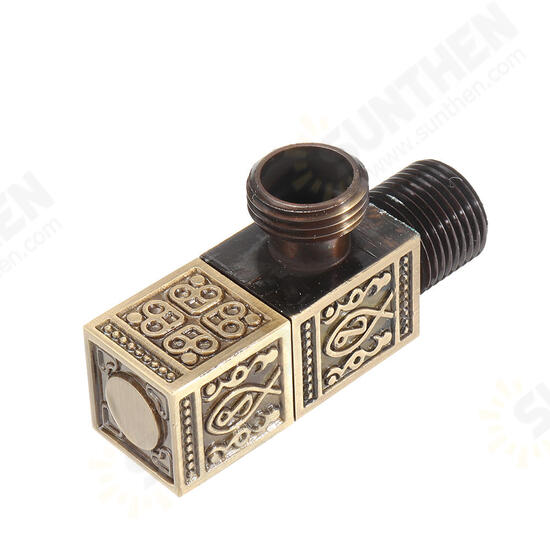 Antique Brass Triangle Valve Bathroom Accessory G1/2 Brass Angle Stop Valves Filling Valves Square Type