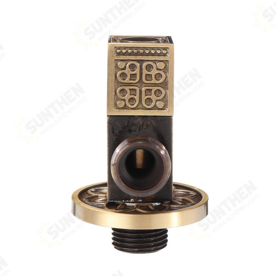 Antique Brass Triangle Valve Bathroom Accessory G1/2 Brass Angle Stop Valves Filling Valves Square Type